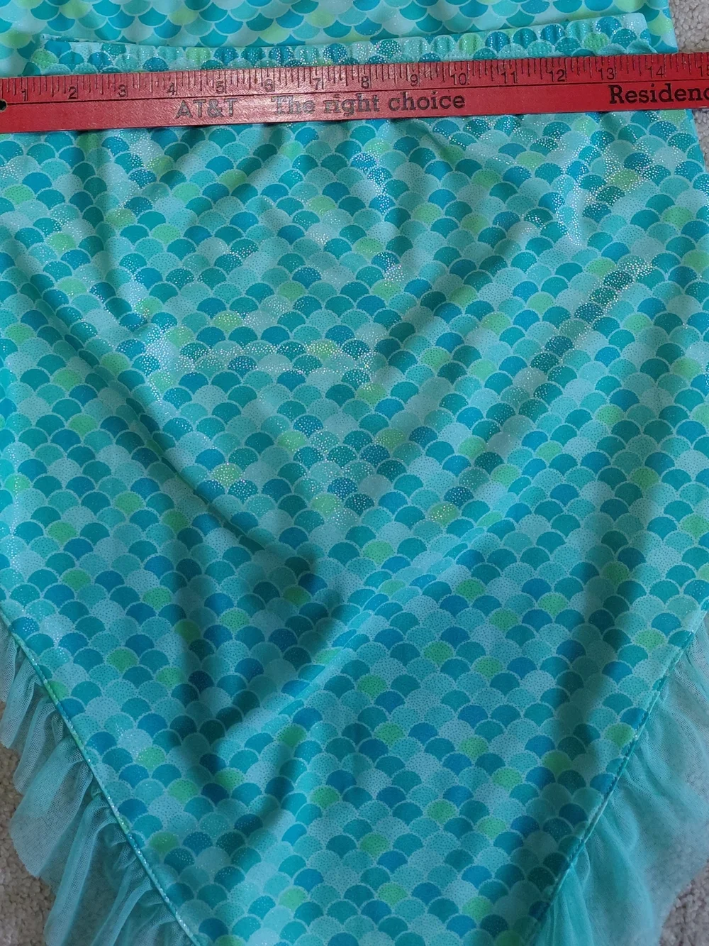 Mermaid-Scale Swim Skirt Cover-Up
